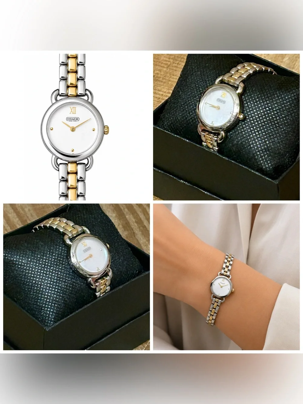 Coach. 5 Piece Set: Swagger Carryall & Free Watch, Wristlet, Scarf & Dust Bag. - Picture 12 of 16